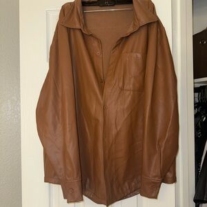 Brown Pleather Jacket
